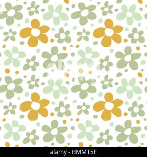Nahtlose Muster abstrakt Blumen. Stilisierte Blumen Textur. EPS8-Vektor-Illustration enthält Muster Swatch. Stock Vektor