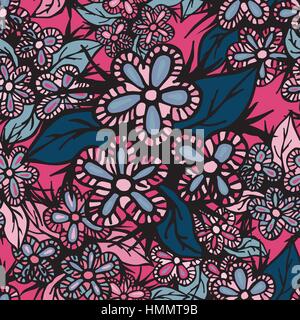 Boho Stil Hand Drawn Seamless Pattern Stock Vektor