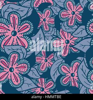 Boho Stil Hand Drawn Seamless Pattern Stock Vektor