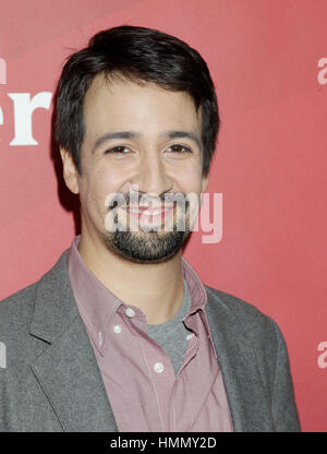 Lin-Manuel Miranda kommt bei NBCUniversal TCA Press Tour im 6. Januar 2013, in Pasadena, Kalifornien. Foto von Francis Specker Stockfoto