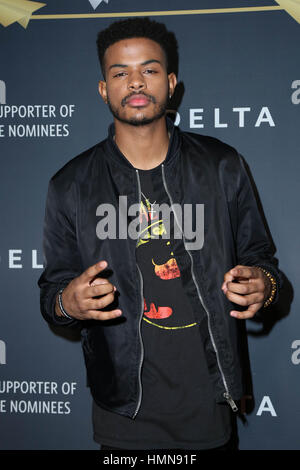 Los Angeles, Ca, USA. 9. Februar 2017. Trevor Jackson bei der Delta Airlines 2017 Grammy Feier an Schönheit & Essex in Los Angeles, Kalifornien am 9. Februar 2017. Stockfoto