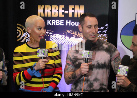 Los Angeles, Kalifornien, USA. 9. Februar 2017. Amber Rose bei Westwood One Backstage bei der 2017 Grammy Tag 1 an die Staple Center in Los Angeles, Kalifornien am 9. Februar 2017. Stockfoto