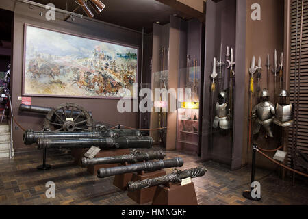 Polnische Armee-Museum (Muzeum Wojska Polskiego) Interieur in Warschau, Polen, Europa Stockfoto