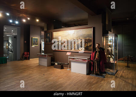 König Jan III. Sobieski und The Battle of Vienna Malerei (1873), polnischen Armeemuseum Interieur in Warschau, Polen, Europa Stockfoto