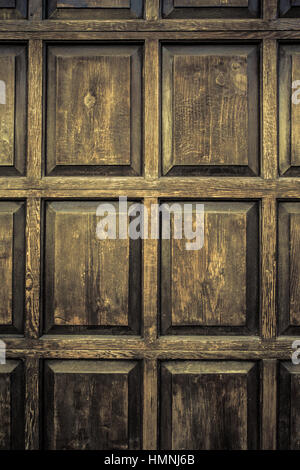 Holzstruktur mit Inlay Holzplatten Stockfoto