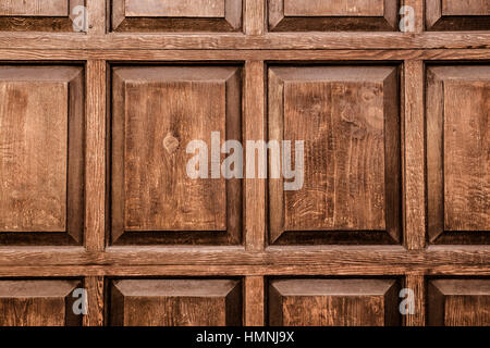 Holzstruktur mit Inlay Holzplatten Stockfoto