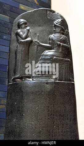 Hammurabi (c. 1810-1750 v. Chr.) der sechste König der ersten babylonischen Dynastie 1792 bis 1750 v.. Er erweiterte Babylons Kontrolle in Mesopotamien durch militärischen Kampagnen. (bekannt für den Codex Hammurabi, nahm eines der frühesten erhaltenen Codes des Gesetzes in Geschichte) Stockfoto