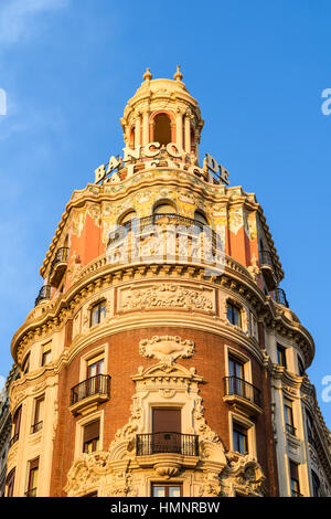 VALENCIA, Spanien - 27. Juli 2016: Gegründet im Jahr 1900 ist Bank von Valencia (Banco de Valencia) die sechste Bank in Spanien Stockfoto