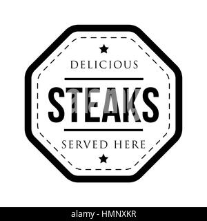 Vintage Stempel Steak Stock Vektor