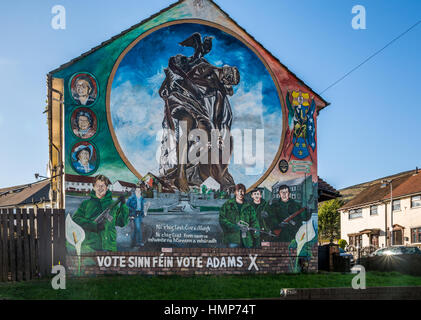 Ballymurphy lokalen republikanischen Wandbild Stockfoto