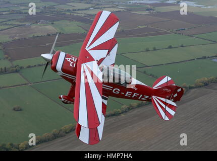 Die Rich Goodwin Pitts Special über die Worcestershire Landschaft geflogen Stockfoto