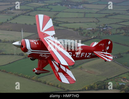Die Rich Goodwin Pitts Special über die Worcestershire Landschaft geflogen Stockfoto