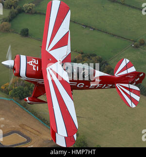 Die Rich Goodwin Pitts Special über die Worcestershire Landschaft geflogen Stockfoto