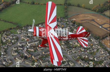 Die Rich Goodwin Pitts Special über die Worcestershire Landschaft geflogen Stockfoto