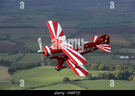 Die Rich Goodwin Pitts Special über die Worcestershire Landschaft geflogen Stockfoto