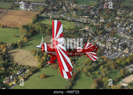 Die Rich Goodwin Pitts Special über die Worcestershire Landschaft geflogen Stockfoto