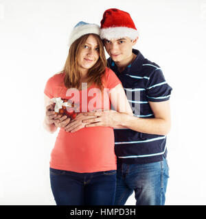 Schwangere Frau mit ihrem Ehemann Stockfoto