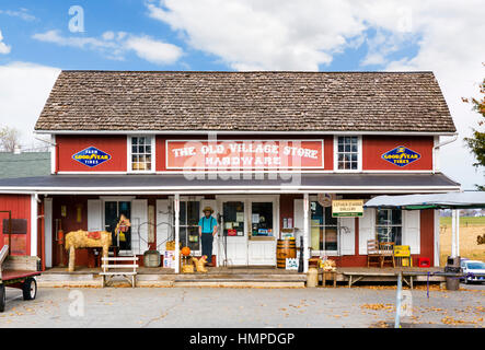 Old Village Store in Vogel-in-Hand, einer Kleinstadt im Bereich Amish der Lancaster County, Pennsylvania, USA Stockfoto