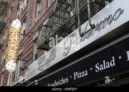 Fassade, Cafe-Palermo, Italien, NYC, USA Stockfoto