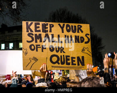 London, 30. Januar 2016, anti-Trump-Rallye Stockfoto