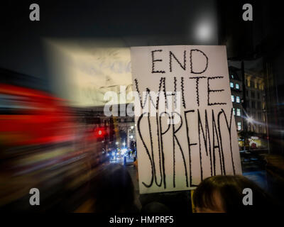 London, 30. Januar 2016, anti-Trump-Rallye Stockfoto