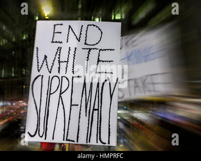 London, 30. Januar 2016, anti-Trump-Rallye Stockfoto