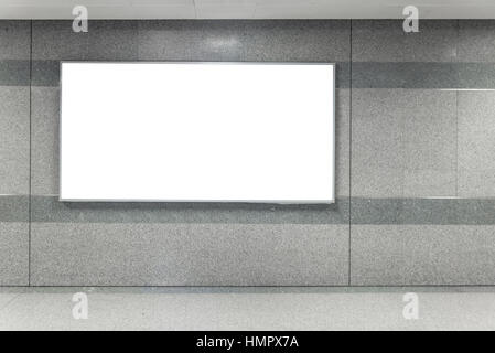 Billboard Banner Beschilderungen mock-up Display in u-Bahn Bahnhof. Stockfoto