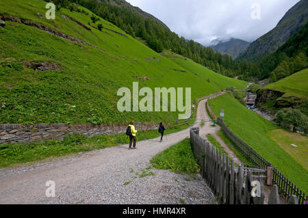 Wandern im Val di Fosse (Pfossental), Val Senales (Schnalstal), Trentino Alto Adige, Italien Stockfoto