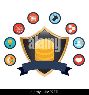 gemeinsame Optimierung Suche im Rechenzentrum Stock Vektor