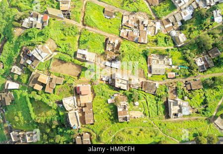 Quito Ecuador Vororten Nachbarschaft Drone Luftbild Stockfoto