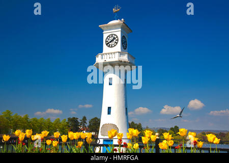 Captain Scott Memorial Lighthouse, Roath Park, Cardiff, Wales, UK Stockfoto