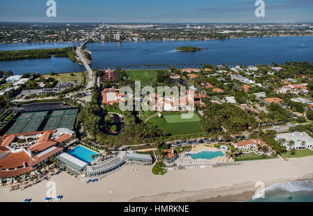 Palm Beach, FL, USA. 3. Februar 2017. Der Mar-a-Lago Club und seine Umgebung in Palm Beach. Bildnachweis: Greg Lovett/The Palm Beach Post/ZUMA Draht/Alamy Live-Nachrichten Stockfoto