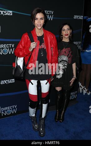 Houston, TX, USA. 4. Februar 2017. Ruby Rose im Ankunftsbereich für DIRECTV jetzt Super Samstag Nacht Super Bowl Party, nomadischen Club, Houston, TX 4. Februar 2017. Bildnachweis: MORA/Everett Collection/Alamy Live-Nachrichten Stockfoto