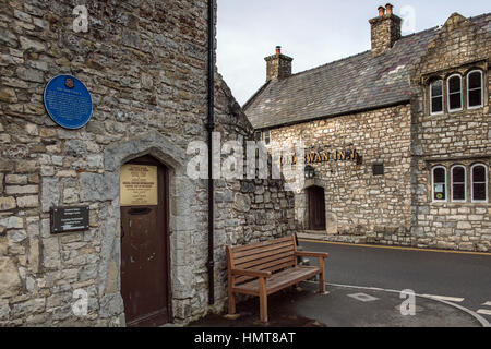 Llantwit Major Dorfzentrum-Süd-Wales Stockfoto