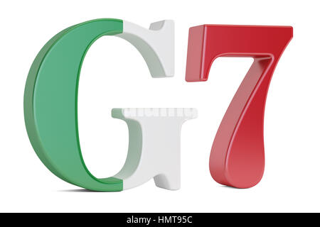 G7 in Italien Konzept, 3D rendering Stockfoto