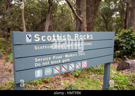 Scottish Rocks und Strand, Booderee National Park, Jervis Bay Territory, Australien Stockfoto