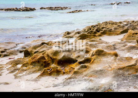 Scottish Rocks und Strand im Booderee National Park, Jervis Bay Territory, Australien Stockfoto