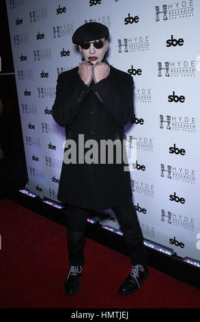 Las Vegas, NV, USA. 15. Februar 2015. 14. Februar 2015 - Las Vegas, NV - Marilyn Manson. Marilyn Manson beherbergt schwarzen Herz Kugel am Hyde Bellagio.Photo Credit: Mjt/AdMedia Credit: Mjt/AdMedia/ZUMA Draht/Alamy Live News Stockfoto