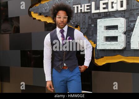 Los Angeles, Kalifornien, USA. 4. Februar 2017. Johnathan Fernandez im Ankunftsbereich für THE LEGO BATMAN-Film Premiere, Regency Westwood Village Theatre, Los Angeles, CA 4. Februar 2017. Bildnachweis: Priscilla Grant/Everett Collection/Alamy Live-Nachrichten Stockfoto