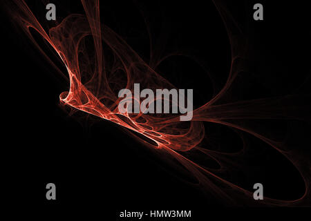 Roter Schmetterling Design. Zusammenfassung Hintergrund. Auf schwarzem Hintergrund isoliert. Stockfoto