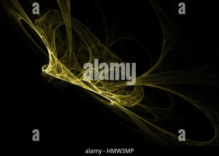 Gelber Schmetterling Design. Zusammenfassung Hintergrund. Auf schwarzem Hintergrund isoliert. Stockfoto