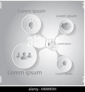 Abstrakt 3D digitale Illustration Infografik. Vektor-Illustration kann verwendet werden, für Workflow-Layout, Diagramm, Optionen, Web-Design. Vektor. Stockfoto