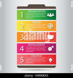 Abstrakt 3D digitale Illustration Infografik. Vektor-Illustration kann verwendet werden, für Workflow-Layout, Diagramm, Optionen, Web-Design. Vektor. Stockfoto