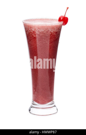 Himbeere oder rote Smoothie In Glas isoliert Stockfoto