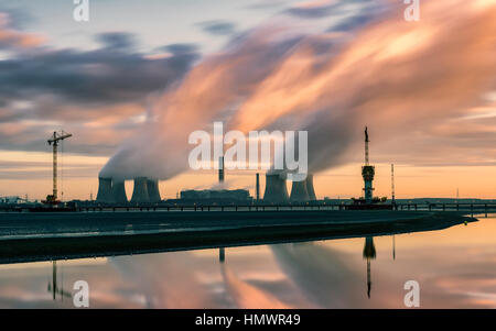 Fiddlers Ferry Kraftwerk Stockfoto