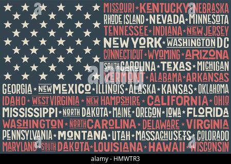 Flagge der Vereinigten Staaten von Amerika Stock Vektor