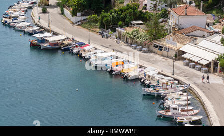 erhöhten Blick auf Gaios, Paxos, Ionische Inseln, Griechenland Stockfoto