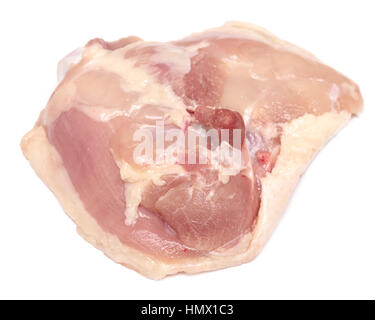 rohes Geflügelfleisch isoliert auf weißem Hintergrund Stockfoto