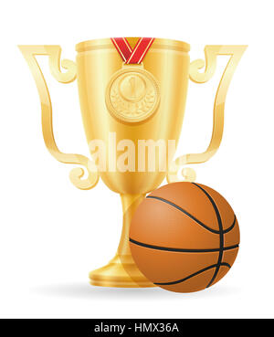 Cup Sieger gold stock Illustration isoliert auf weißem Hintergrund Stockfoto