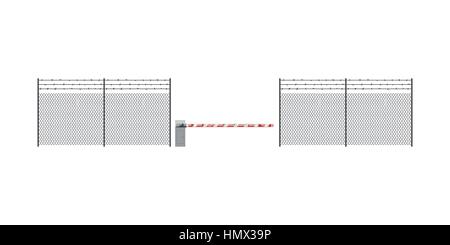Metall-Zaun und Schranke Stock Vektor